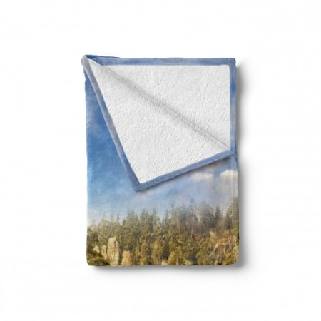 Ambesonne Nature Soft Flannel Fleece Throw Blanket Olive Green Sky Blue 60 x 80 Cozy Plush for Indoor and Outdoor Use Wonders of The World National Park Rock Formation Czech Image Ambesonne Nature Soft Flannel Fleece Throw Blanket Olive Green Sky Blue 60 x 80 Cozy Plush for Indoor and Outdoor Use Wonders of The World National Park Rock Formation Czech Image